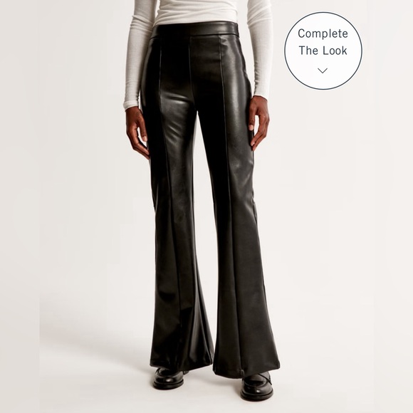 Abercrombie & Fitch Vegan Leather Pants. Size S Short. Nearly new condition. - Picture 1 of 6